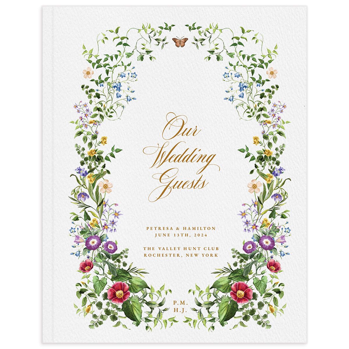 Opulent Garden Wedding Guest Book
