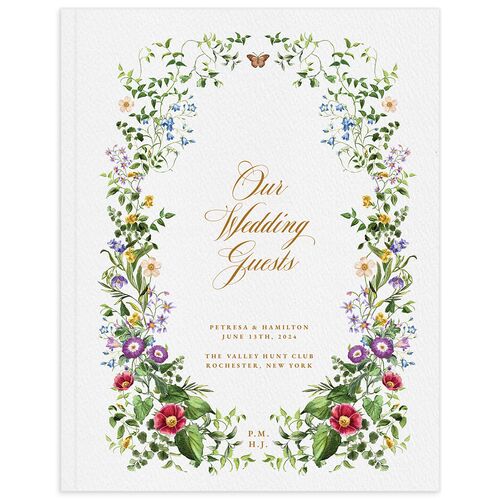 Opulent Garden Wedding Guest Book - 
