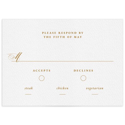 Opulent Garden Wedding Response Cards - 