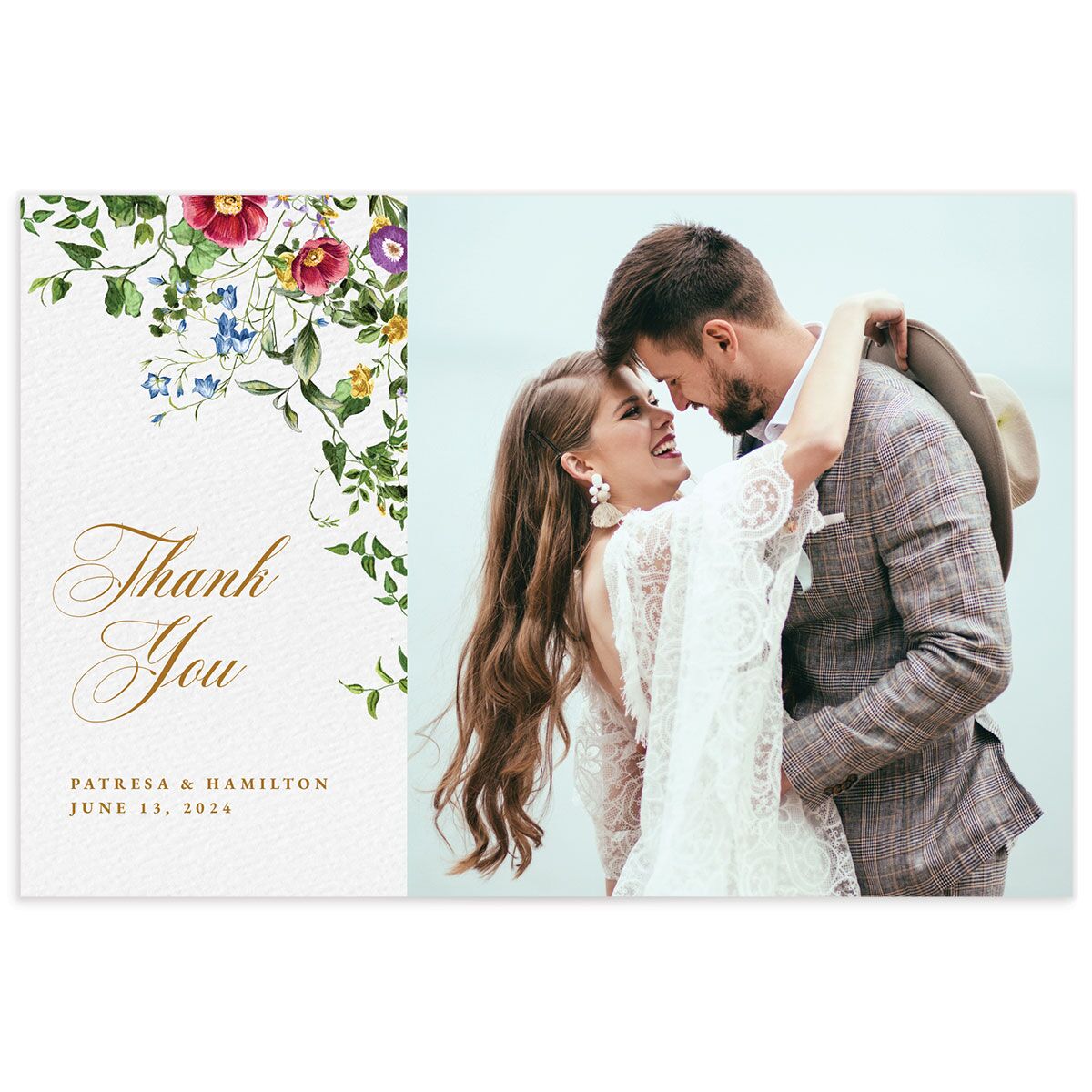 Opulent Garden Thank You Postcards
