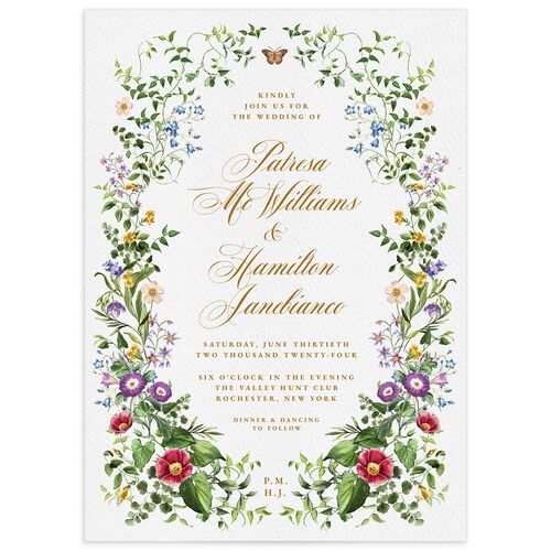Opulent Garden Wedding Invitations - Green