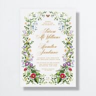 Opulent Garden Wedding Invitations Scottish Green Signature No Standard