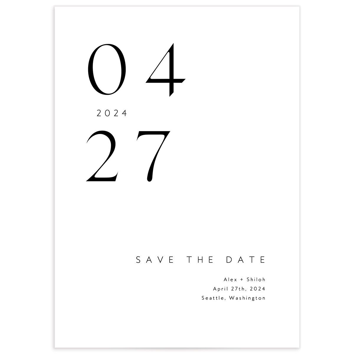 Chic Minimalism Save the Date Cards