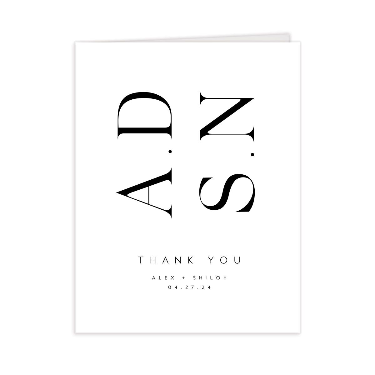 Chic Minimalism Thank You Cards