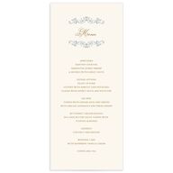 Romantic Rococo Menus Dusty Blue Signature