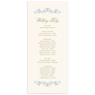Romantic Rococo Wedding Programs Dusty Blue Signature
