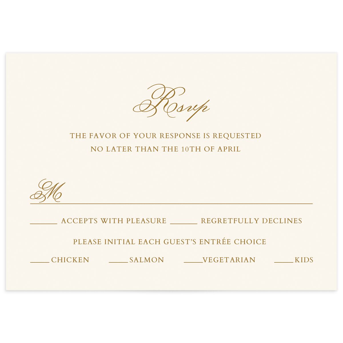 Romantic Rococo Wedding Response Cards