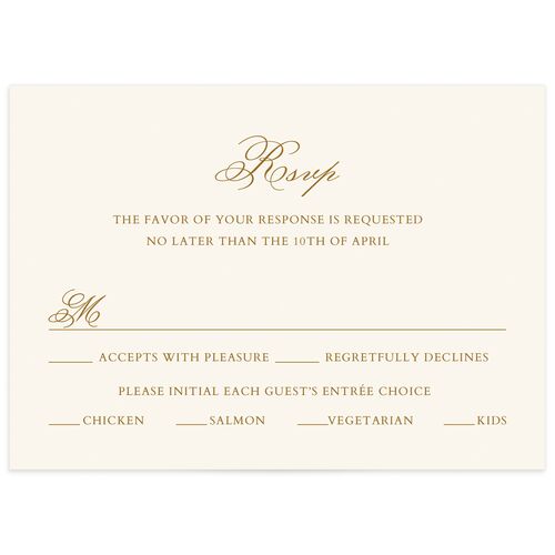 Romantic Rococo Wedding Response Cards Dusty Blue Signature Standard