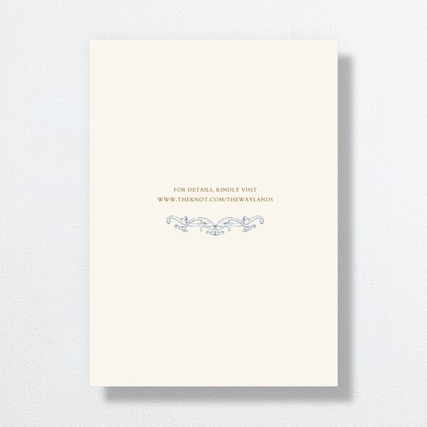 Romantic Rococo Wedding Invitations Dusty Blue Signature No Standard