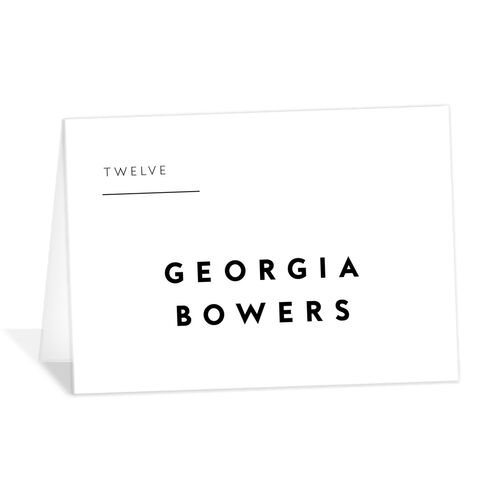 Contemporary Grace Place Cards - White