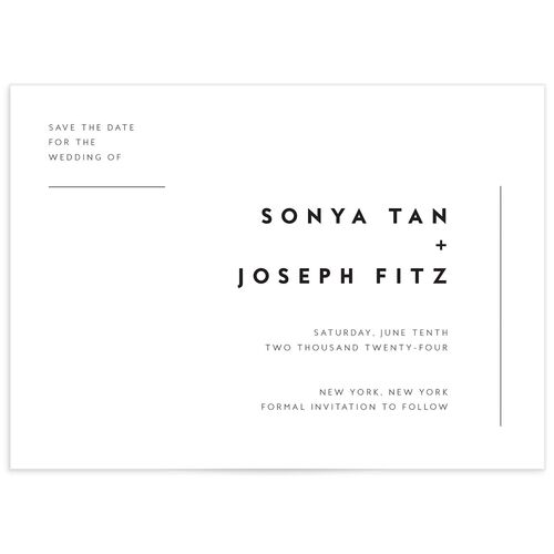 Contemporary Grace Save the Date Cards