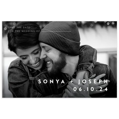 Contemporary Grace Save the Date Postcards