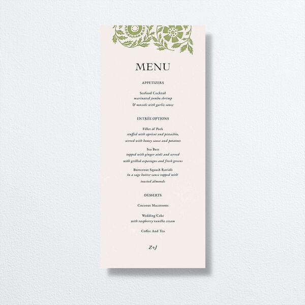 Block Print Menus front