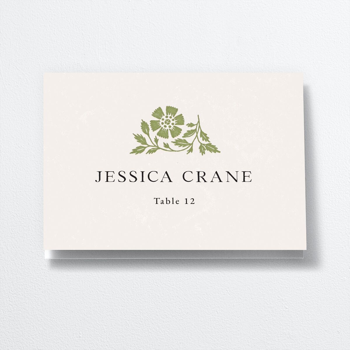 Block Print Place Cards front