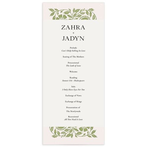Block Print Wedding Programs - 
