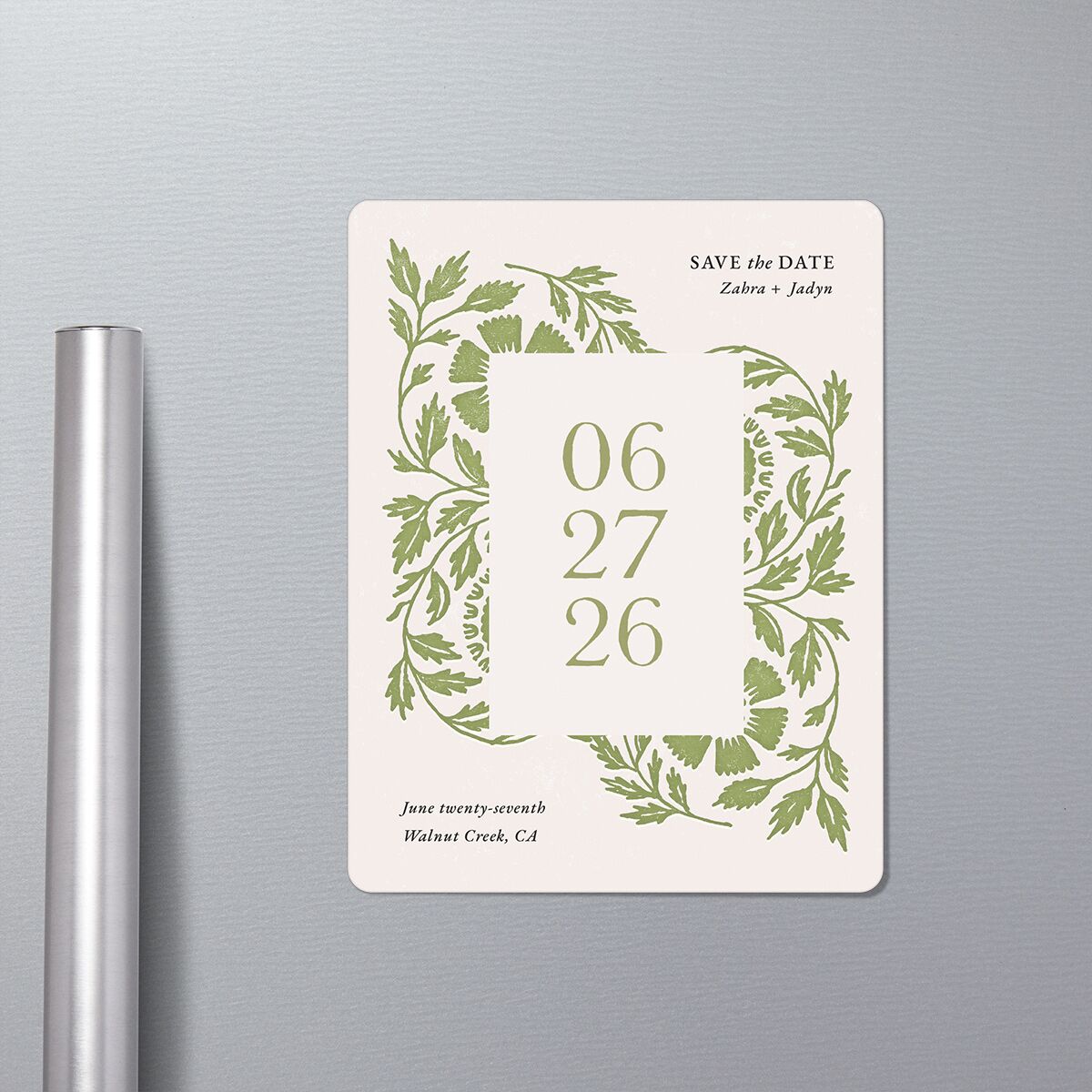 Block Print Save The Date Magnets Meadow Magnet Paper
