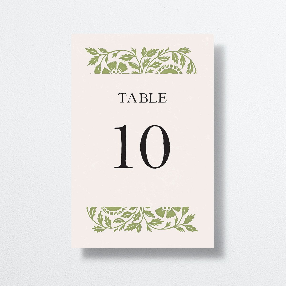 Block Print Table Numbers Meadow Signature