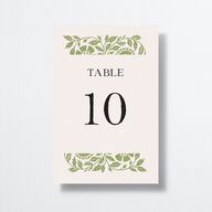 Block Print Table Numbers Meadow Signature