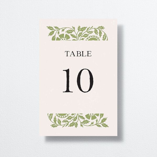 Block Print Table Numbers front