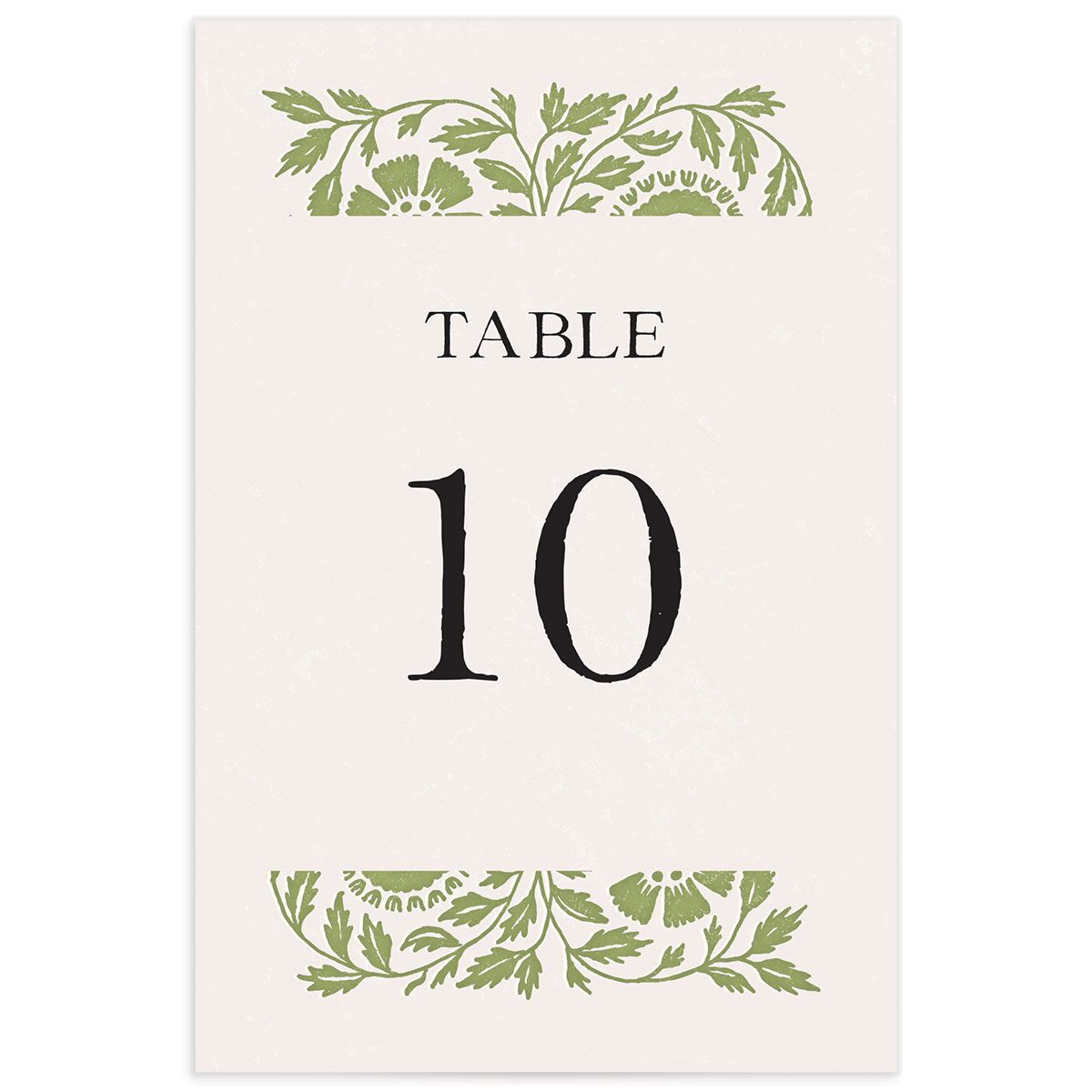 Block Print Table Numbers