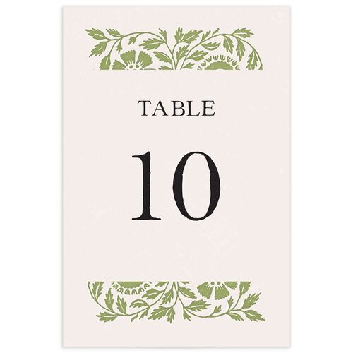 Block Print Table Numbers - 