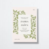 Block Print Wedding Invitations Meadow Signature No