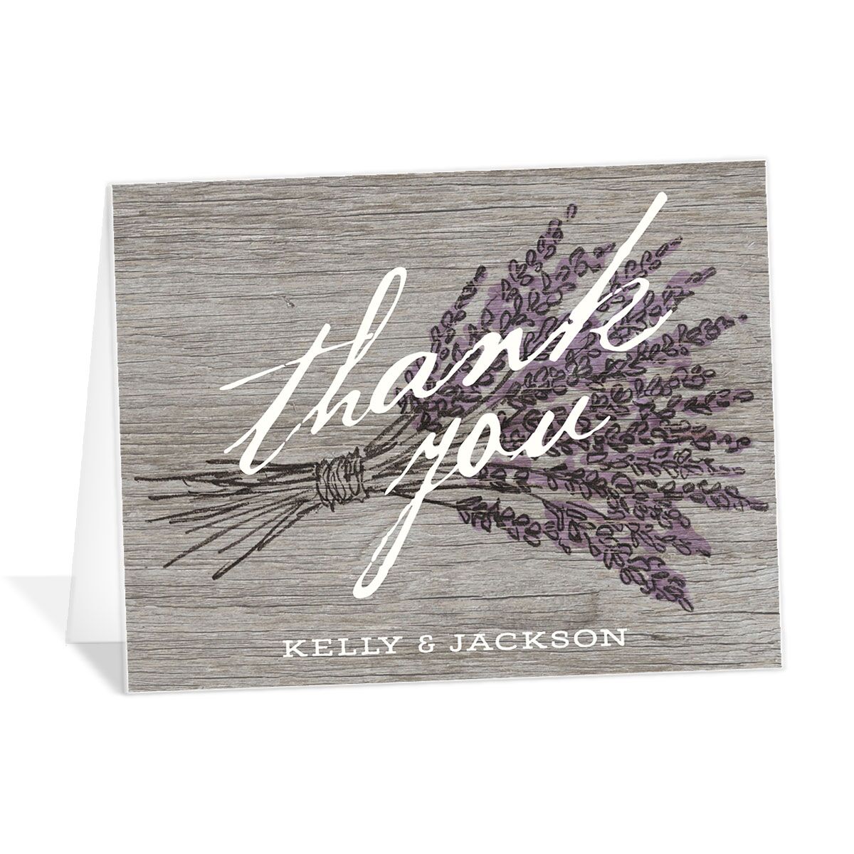 Country Lavender Thank You Cards