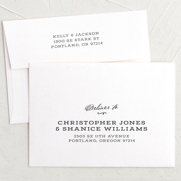 Country Lavender Thank You Card Envelopes White Plum Both Recipient and Return Addresses Signature Standard