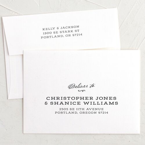 Country Lavender Thank You Card Envelopes White Standard Plum Both Recipient and Return Addresses
