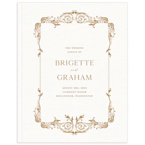 Vintage Ornate Frame Wedding Guest Book - 