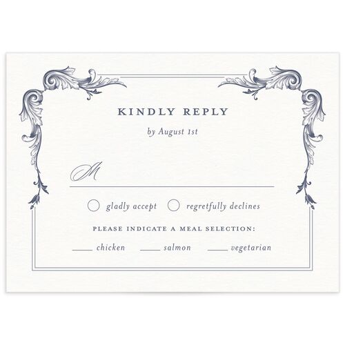 Vintage Ornate Frame Wedding Response Cards - 