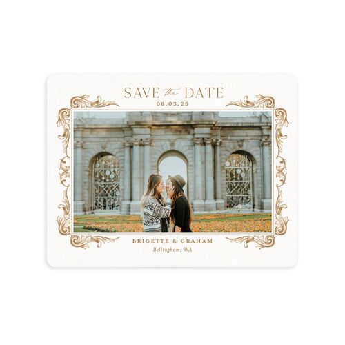 Vintage Ornate Frame Save The Date Magnets - 