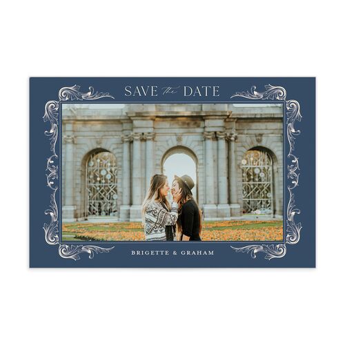 Vintage Ornate Frame Save The Date Postcards - 