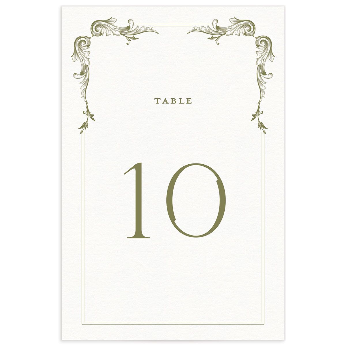Vintage Ornate Frame Table Numbers