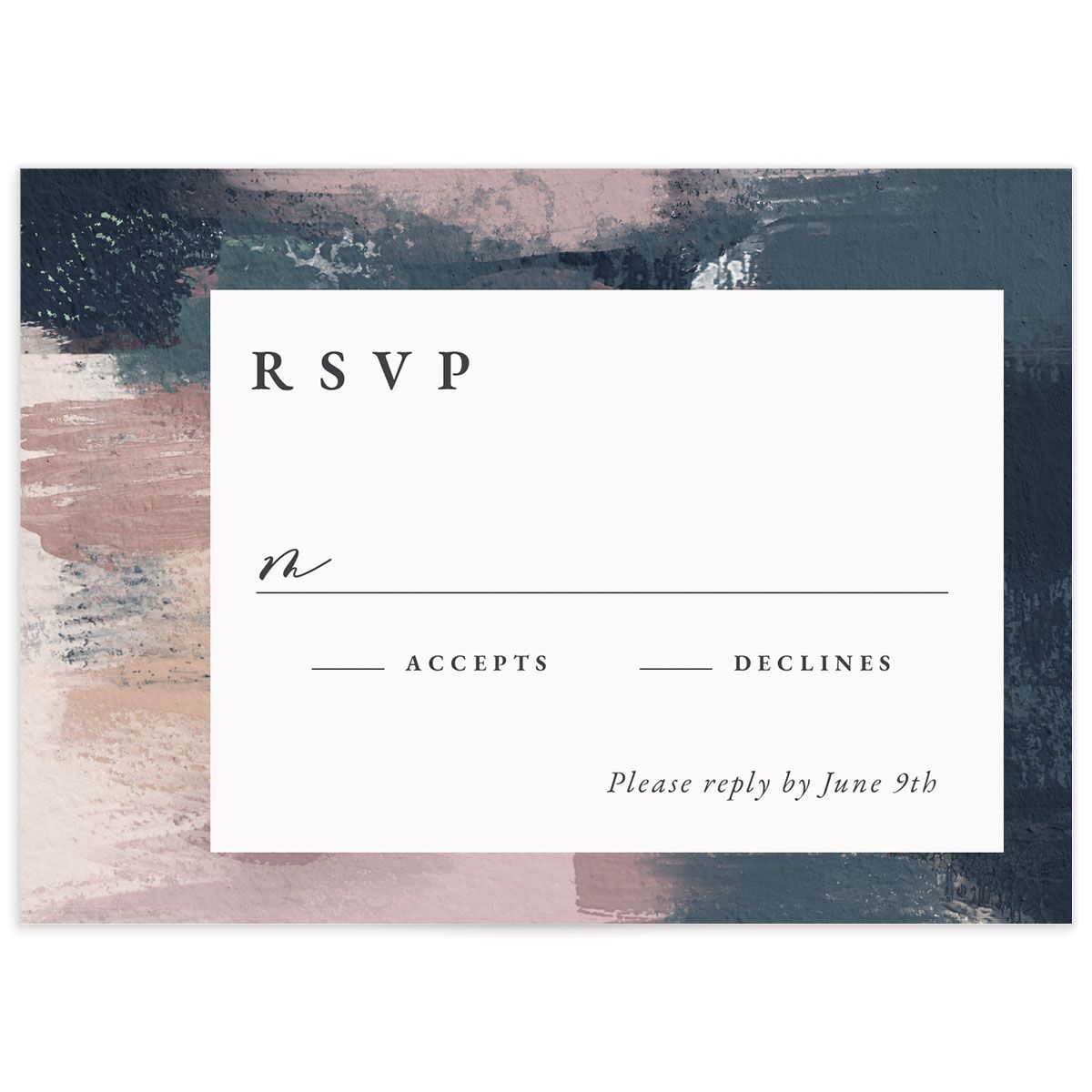 Abstract Canvas Wedding Response Cards