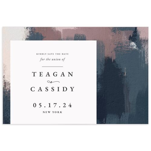 Abstract Canvas Save the Date Postcards