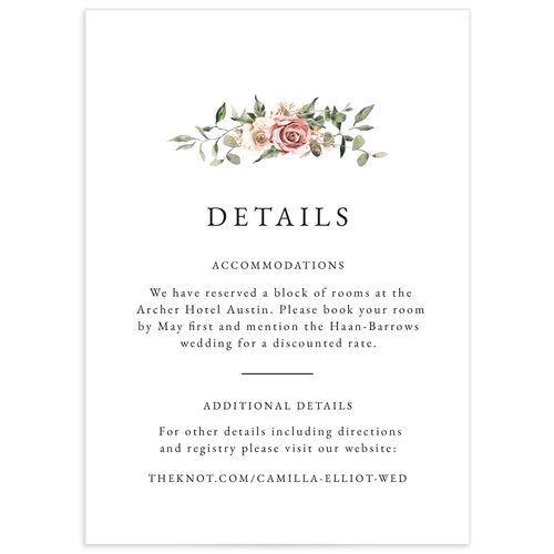 Floral Monogram Wedding Enclosure Cards - 