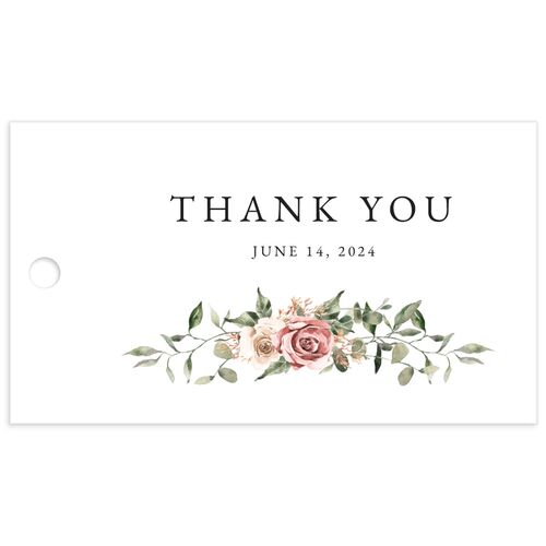 Floral Monogram Favor Gift Tags - 