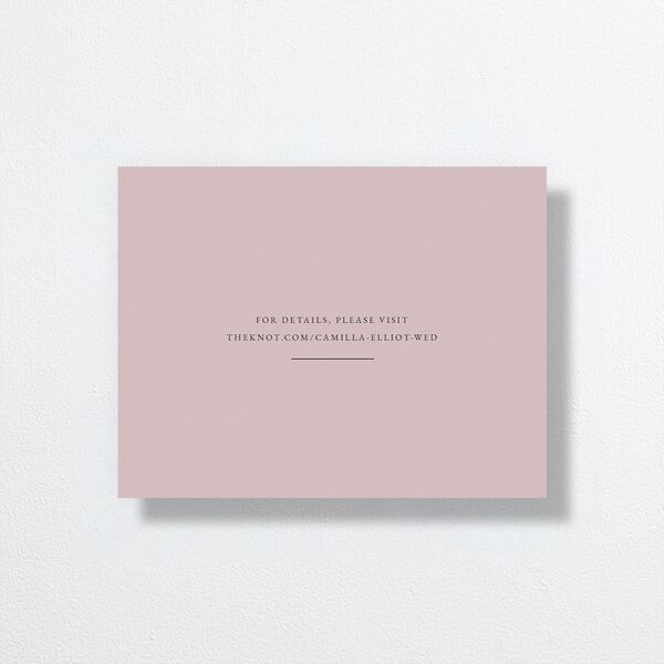 Floral Monogram Save the Date Petite Cards Rose Quartz Signature smooth No Standard