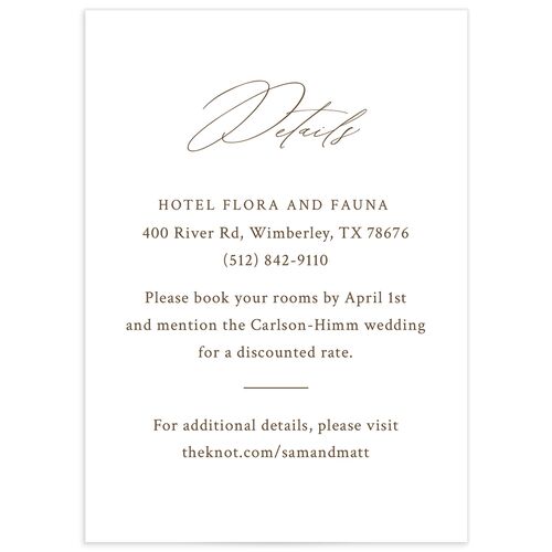 Rustic Branches Wedding Enclosure Cards - 