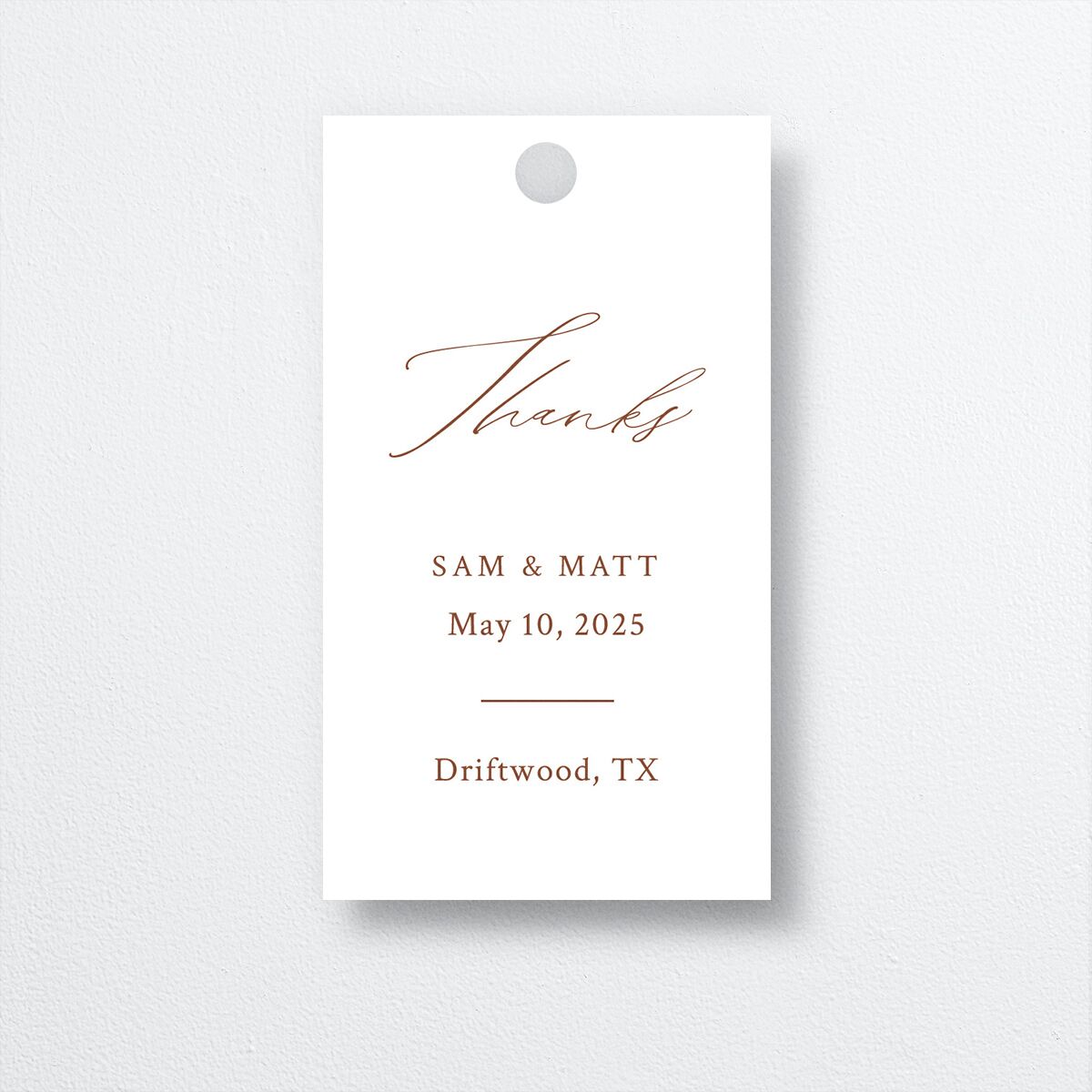 Rustic Branches Favor Gift Tags front in red