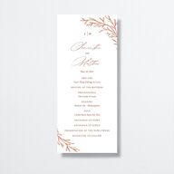 Rustic Branches Wedding Programs Terracotta Pearlescent