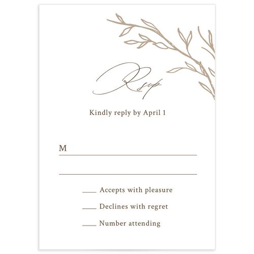 Rustic Branches Wedding Response Cards - 