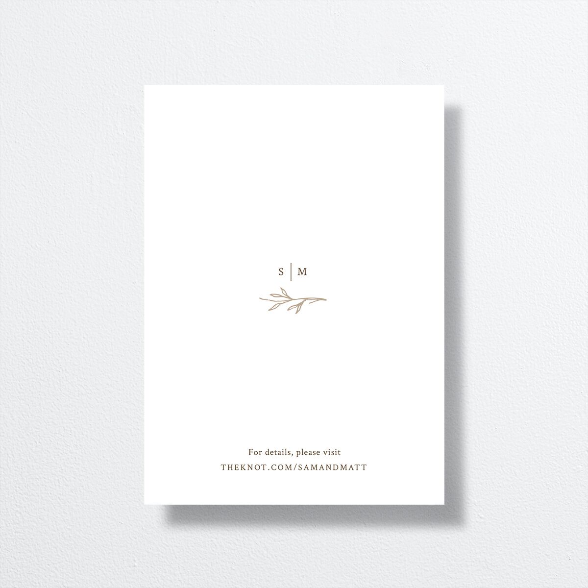 Rustic Branches Save The Date Cards back