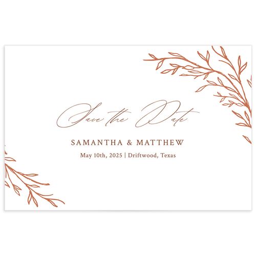 Rustic Branches Save The Date Postcards 