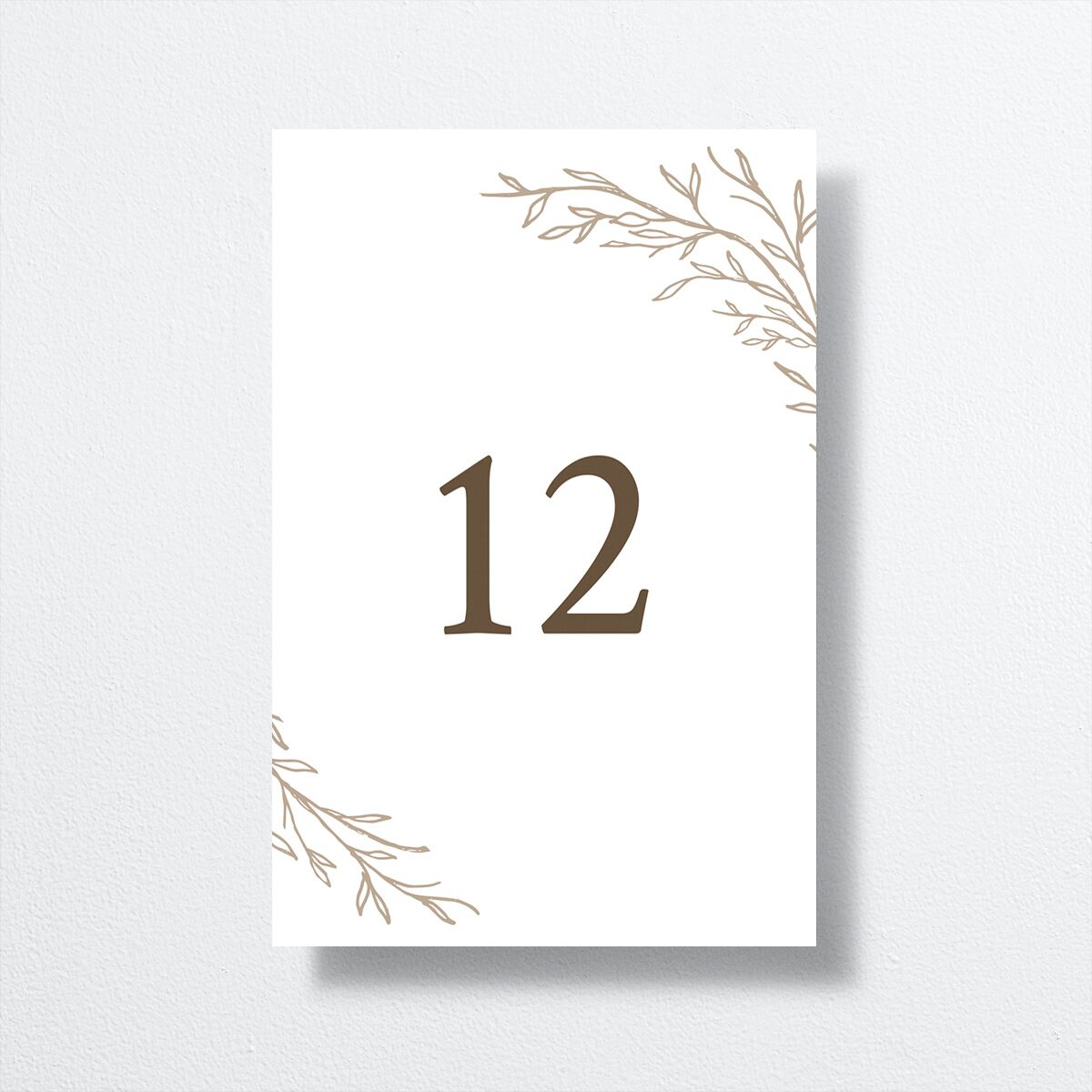 Rustic Branches Table Numbers Biscotti Signature