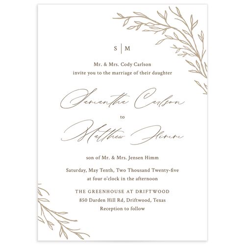Rustic Branches Wedding Invitations - 