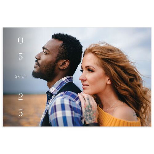 Minimal Lines Save the Date Postcards - White
