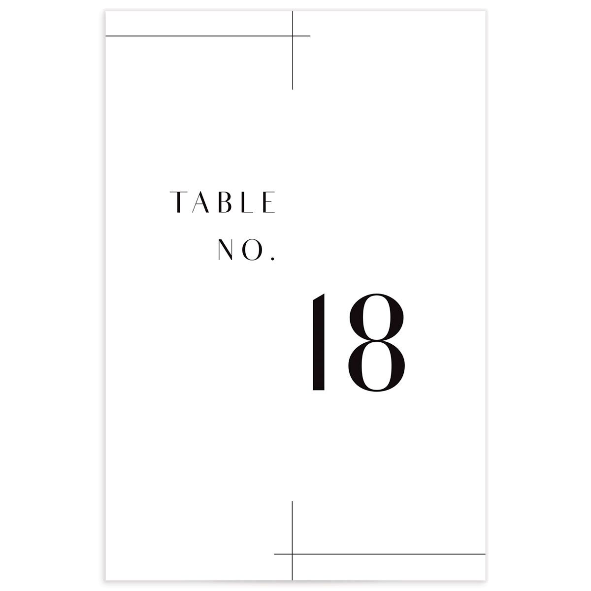 Minimal Lines Table Numbers Pure White Signature