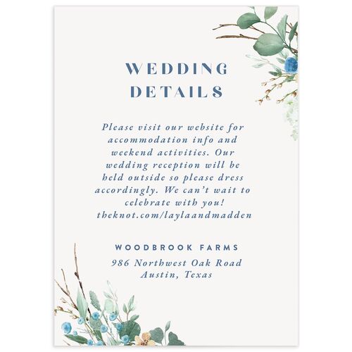 Rustic Greenery Wedding Enclosure Cards - 